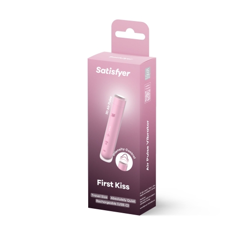 Вакуумний стимулятор для клітора рожевого кольору Satisfyer First Kiss - 5