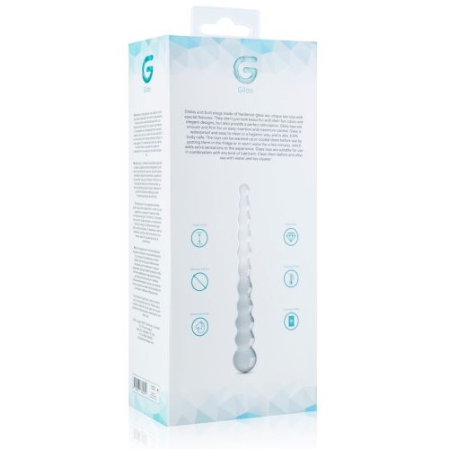 Скляний дилдо у вигляді намистин Gildo Glass Dildo - 6