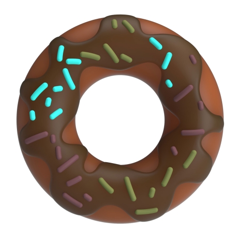 Ерекційне кільце на член коричневе силіконове LYBAILE Crazy Bull Choco Super Donut - 2
