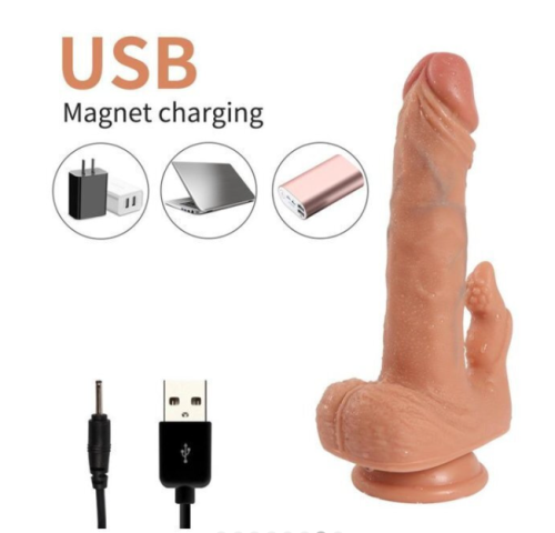 Двойной вибратор с пультом управления телесного цвета XISE Julian vibrating - 7