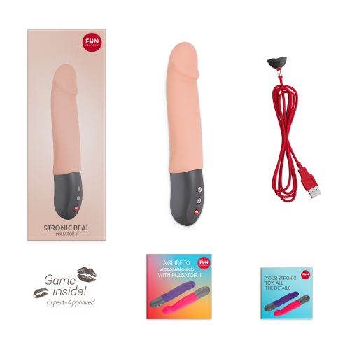 Пульсатор силиконовый Stroniс Real Fun Factory бежевый - 8