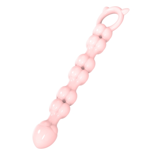 Анальні намисто кулястої спіральної форми тілесні Meleon Tide Anal Beads - 5