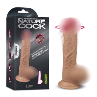 Обертовий двошаровий фалоімітатор реалістичний з присоскою Lovetoy Dildo Liam
