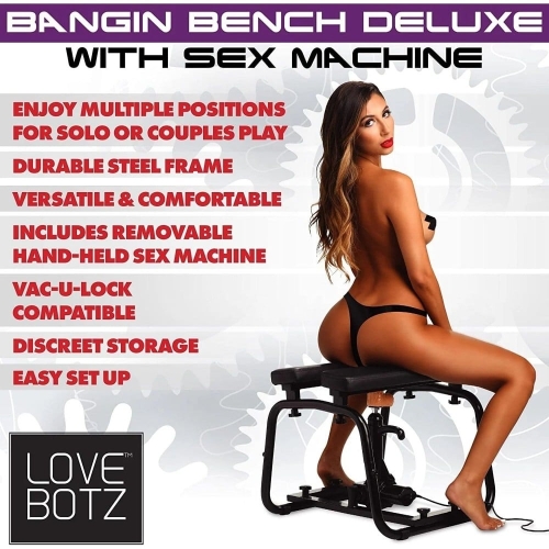 Секс машина із кріслом чорного кольору XR Brands Deluxe Bangin - 8