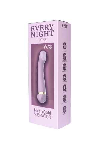 Вібратор для точки G з охолодженням та підігрівом бузковий Every Night Toys - 4