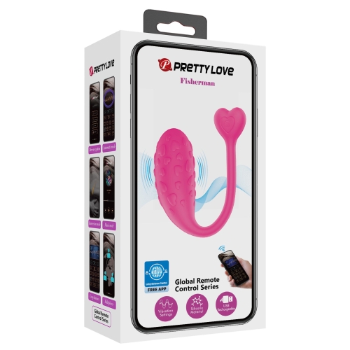 Смарт виброяйцо вагинальное розовое LYBAILE Pretty Love Fisherman Mobile APP - 10