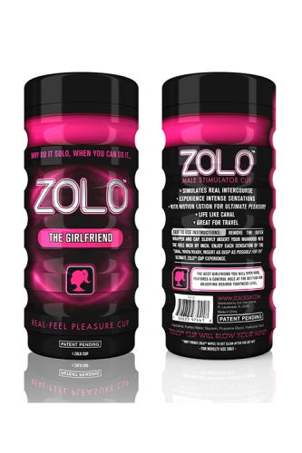 Мастурбатор для мужчин малинового цвета Zolo The Girlfriend Cup - 1
