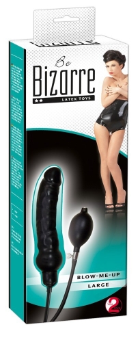 Фалоімітатор реалістичний з накачуванням з латексу чорний You2Toys - 4