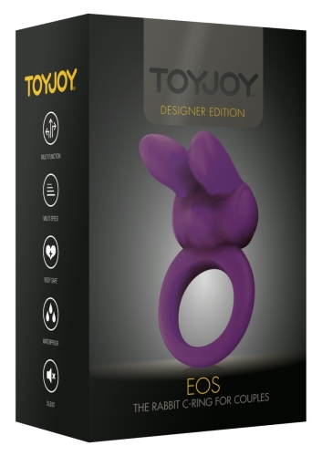 Эрекционное виброкольцо в форме зайчика фиолетового цвета Toy joy Eos the rabbit С ring - 2