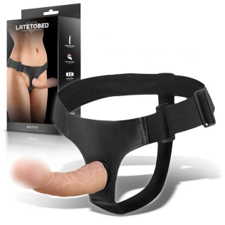 Страпон для женщин реалистичный ременной телесный Latetobed Nathy Detachable Strap-On Harness