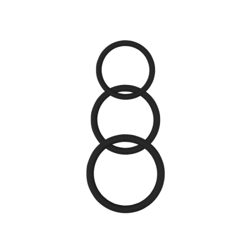 Эрекционные кольца разного размера черного цвета Chisa Magnum Force Cock Ring - 2