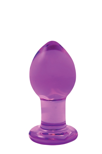Анальний скляний затор фіолетового кольору NS Novelties Crystal medium - 1
