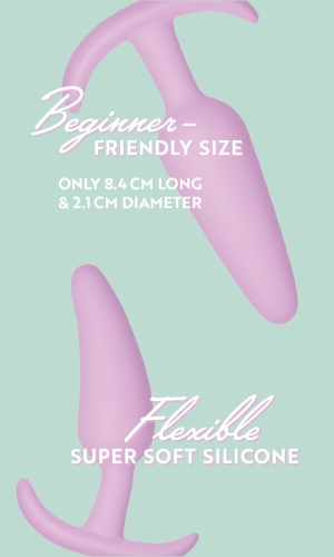 Анальна пробка конусоподібна фіолетового кольору Soft Silicone Mini Butt Plug - 9
