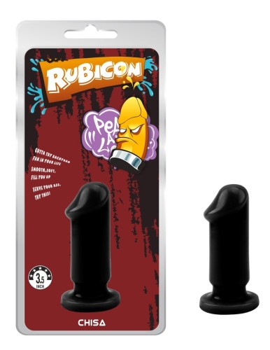 Анальний плаг на присоску реалістичний чорний Chisa Evil Dildo Plug S - 1