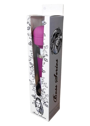 Вібромасажер Ванд у формі мікрофона фіолетового кольору Boss series Magic Massager - 8