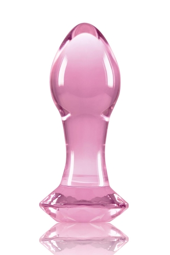 Анальний скляний затор рожевого кольору NS Novelties Crystal gem - 1