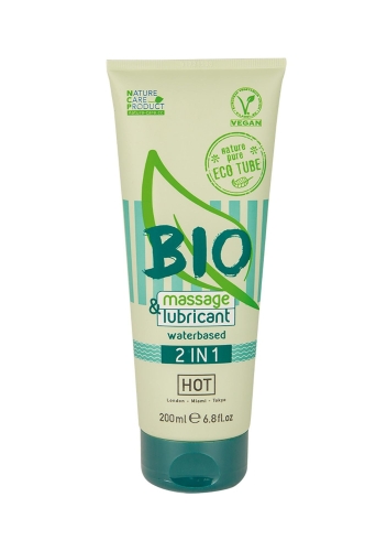 Масажний гель та лубрикант 2в1 HOT Bio Line 200 мл - 1