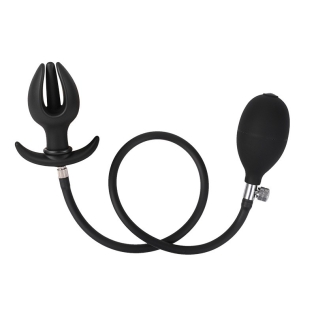 Анальний надувний затор у формі пелюстки чорного кольору Bdsm4u Petal Anal Plug