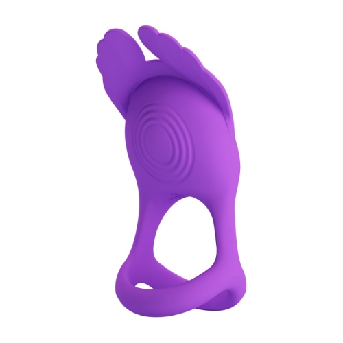 Эрекционное виброкольцо на пенис фиолетовое LYBAILE Vibrant Penis Ring Silas - 3