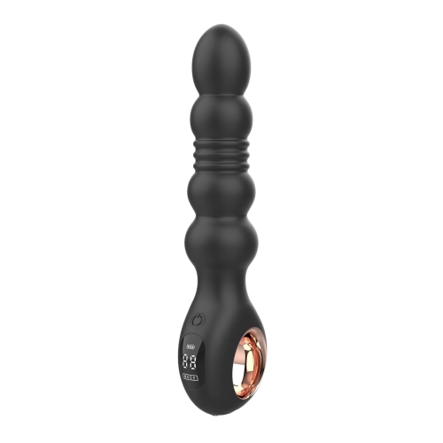 Анальний вібратор із пульсацією чорний Loviss Thor Thrusting Anal Plug 2 мотора - 5