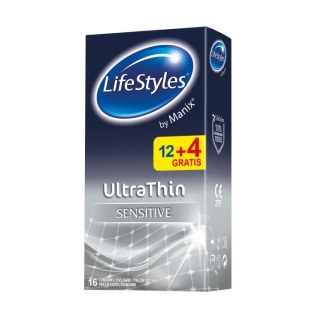Латексні презервативи ультратонкі LifeStyles Ultra Thin 12 штук + додаткові 4 штуки