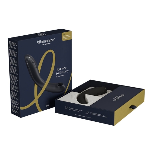 Вибратор для точки G с вакуумной стимуляцией зеленого цвета Womanizer OG Dark Grey - 8