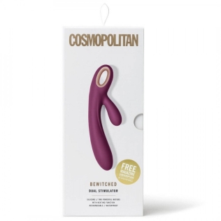 Вагинальный вибратор с клиторальным отростком фиолетовый Cosmopolitan Bewitched Rabbit