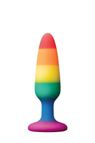 Анальний корок на присосці райдужного кольору Dream Toys LOVE RAINBOW - 1