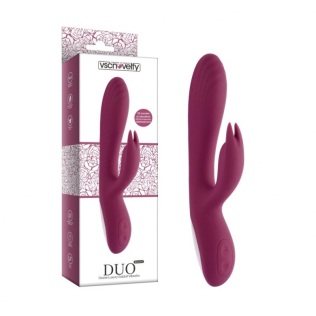 Вибратор для точки G и с отростком для клитора розового цвета Vscnovelty Desire luxury rabbit Duo