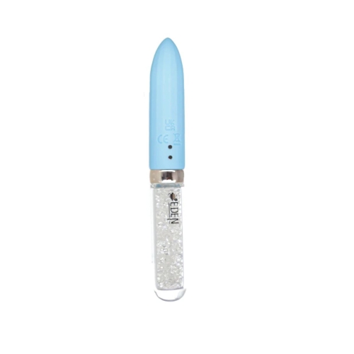 Віброкулька для клітора блакитного із сріблястим кольором BMS Factory Petites Lil’ Bombshell Vibrator - 2