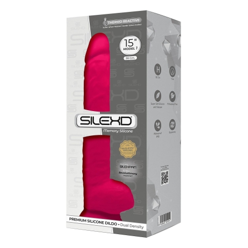 Фалоімітатор двошаровий на присосці рожевого кольору SilexD Kingston Pink - 3