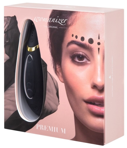 Вакуумный клиторальный стимулятор с автопилотом черный Womanizer Premium - 6