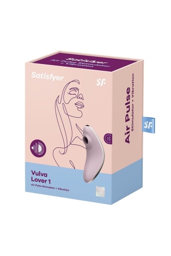 Вакуумный клиторальный стимулятор фиолетового цвета Satisfyer Vulva Lover 1 - 5