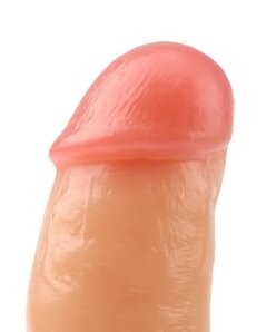 Фалоімітатор 17,5 / 4 см на присоску реалістичний бежевий CHISA Keep Love Fluttering Dildo - 4