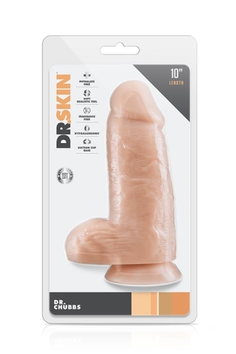 Толстый реалистичный фаллоимитатор с присоской телесный Blush Dr. Skin - 8