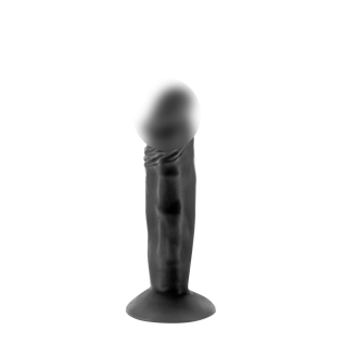 Фаллоимитатор 16/3,7 см с присоской чёрный реалистичный Real Body - Real Zack Black TPE