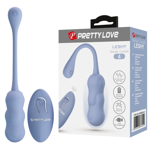 Виброяйцо вагинальное с пультом голубое Lybaile Pretty Love Leshy - 1