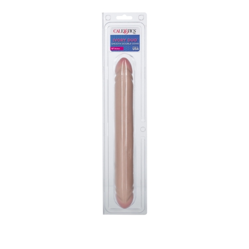 Двосторонній фалоімітатор реалістичний тілесного кольору California exotic novelties Smooth Double Dong Blackjack - 2