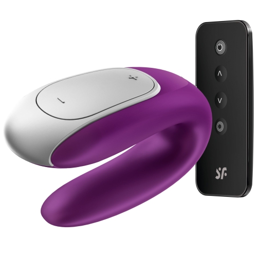 Смарт вибратор для пар Сатисфаер Satisfyer Double Fun фиолетовый - 1