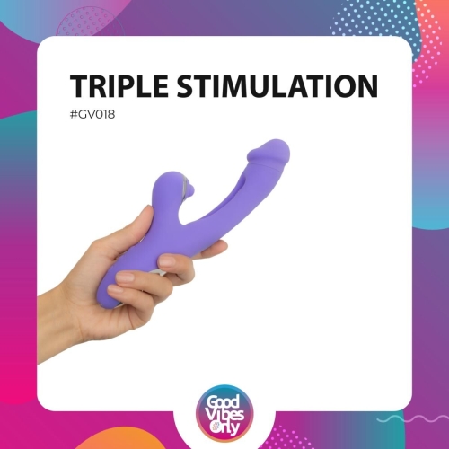Вібратор кролик для точки G та клітора фіолетовий Good Vibes Only Tess Rabbit Vibrator with G-Spot - 9