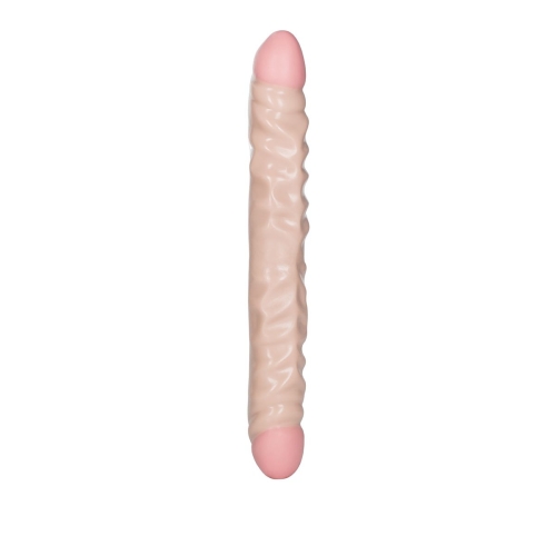 Фалоімітатор двосторонній реалістичний бежевого кольору California Exotic Novelties - 3