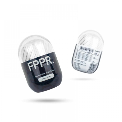 Мастурбатор яйце прозорого кольору FPPR Ribbed - 2