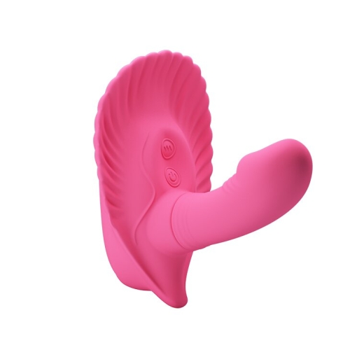 Вибратор вагинальный силиконовый розового цвета PRETTY LOVE FANCY CLAMSHELL - 3