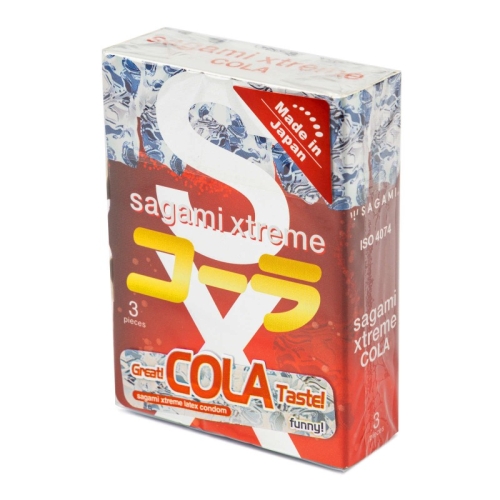 Презервативы ультратонкие прозрачного цвета Sagami Xtreme cola №3 3 штуки - 2
