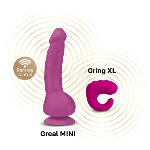 Вибратор реалистичный на присоске фиолетовый Gvibe Greal Mini - 4