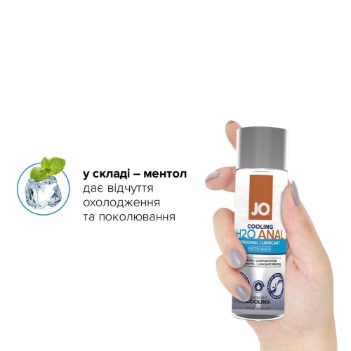 Лубрикант на водной основе с охлаждающим эффектом System JO ANAL H2O COOLING 60 мл - 4