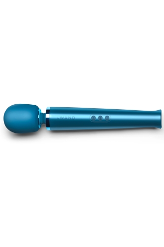 Вібромасажер Ванд у формі мікрофона синього кольору Le Wand Rechargeable massager - 6