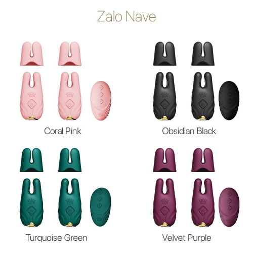 Вібратор для клітора та сосків силіконовий з пультом ДК Zalo Nave Coral Pink - 8