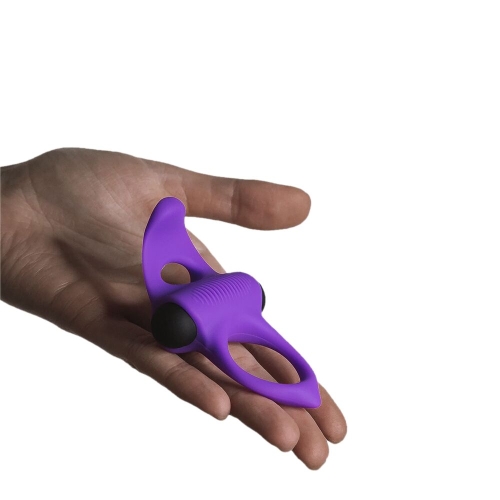 Эрекционное кольцо Adrien Lastic Lingus MAX Violet с вибрацией - 4
