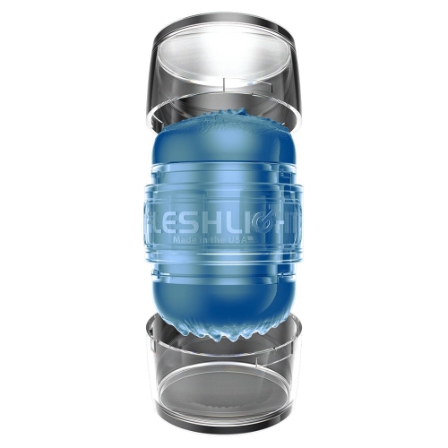 Мастурбатор Двосторонній Анус і Вагіна синього кольору Fleshlight Quickshot Alien - 9